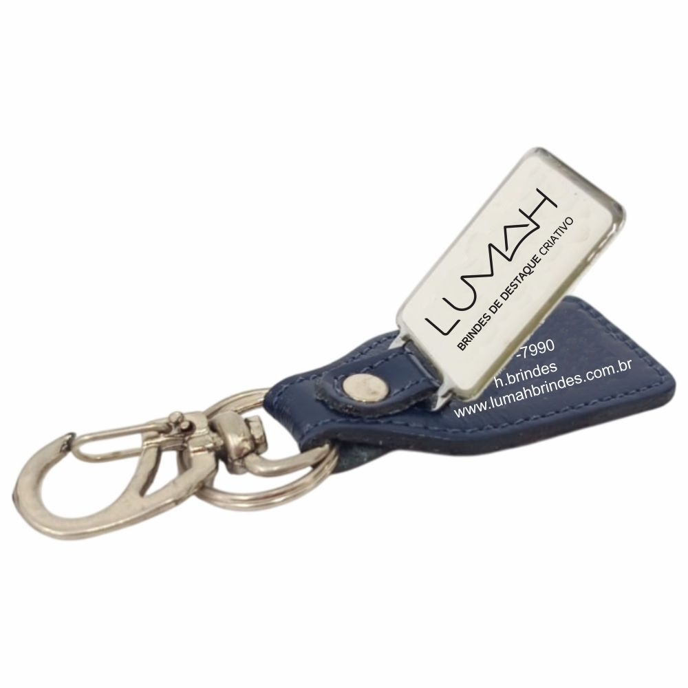 Chaveiro couro com chapa