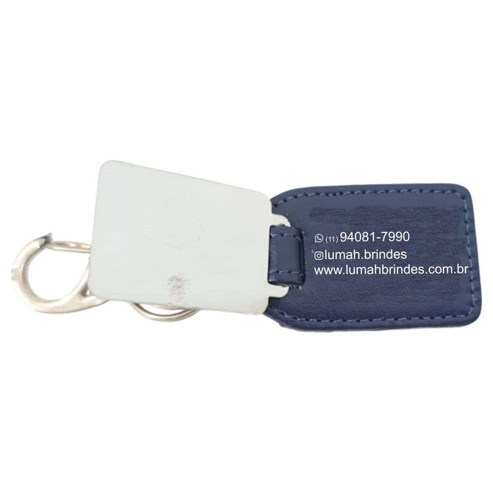 Chaveiro couro com chapa