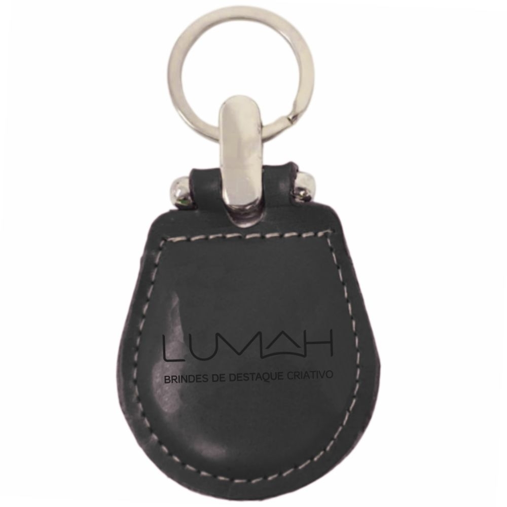 Chaveiro de couro terminal T