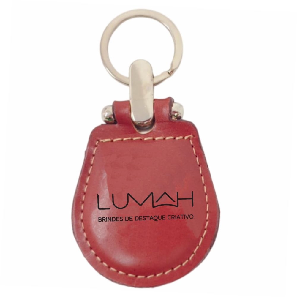 Chaveiro de couro terminal T